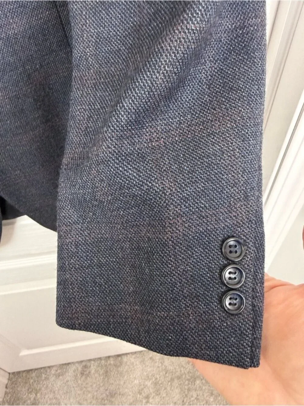 Vintage Oscar De La Renta Wool Blazer Sport Coat Size 44S Union Made 80s